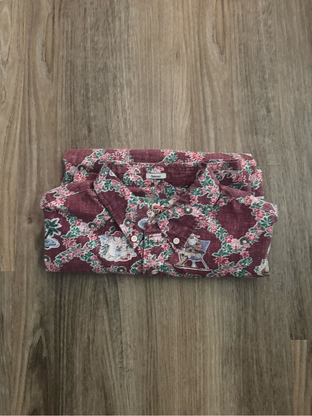 reyn spooner Burgundy Floral Button-Down Casual Shirt